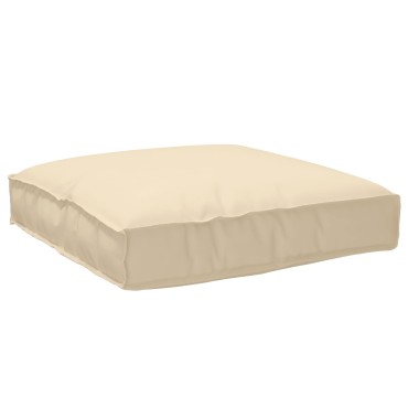 vidaXL μαξιλάρι παλέτας  για καθίσμα μπεζ 80x80x12cm ύφασμα Oxford