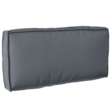 vidaXL Μαξιλάρι Παλέτας  για Πλάτη Ανθρακί 80x40x12cm Υφασμάτινο