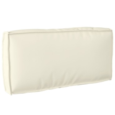 vidaXL Μαξιλάρι Παλέτας για Πλάτη Κρεμ 80x40x12cm Ύφασμα Oxford