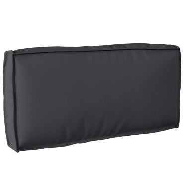 vidaXL Μαξιλάρι Παλετών για Πλάτη Μαύρο 80x40x12cm Υφασμάτινο