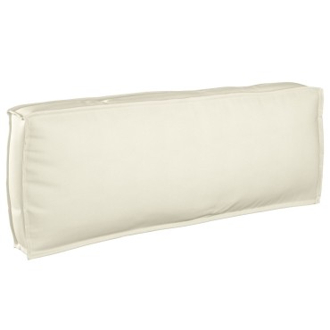 vidaXL Μαξιλάρι Πλάτης Κρεμ 120x40x12cm Υφασμάτινο