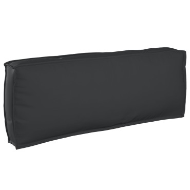 vidaXL Μαξιλάρι Πλάτης Μαύρο 120x40x12cm Υφασμάτινο
