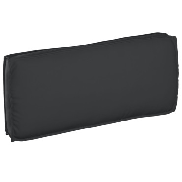 vidaXL Εξωτερικό μαξιλάρι Μαύρο Πολυεστέρας 120x12x50cm Μαξιλάρι