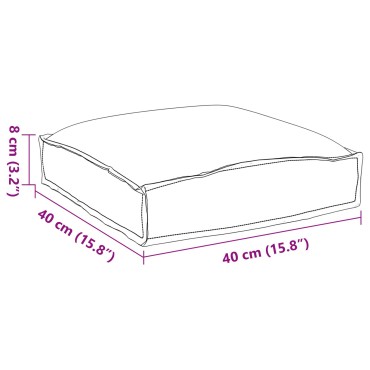 vidaXL Μαξιλάρια Παλέτας για Καθίστε 6 τμχ Γκρι 40x40x8cm Ύφασμα Oxford