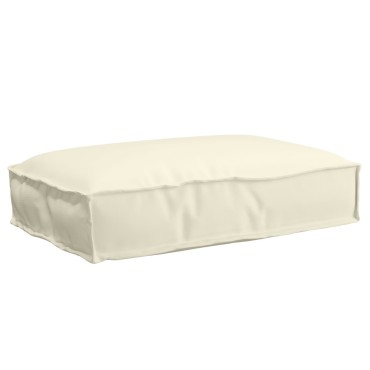 vidaXL Μαξιλάρι Παλετών για Καθίσμα Κρεμ 60x40x8cm Πολυεστερικό