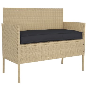 vidaXL Μαξιλάρι Παλέτας για Πάγκο Μαύρο 100x40x8cm Υφασμάτινο