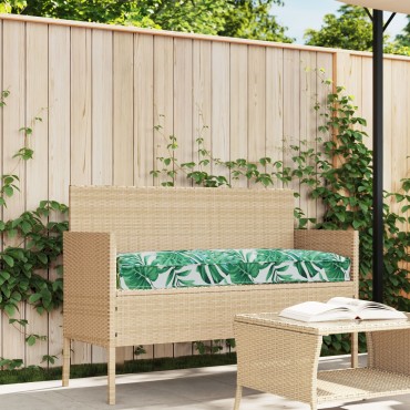 vidaXL Μαξιλάρι Πάγκου Μοτίβο Φύλλων 100x40x8cm Ύφασμα Oxford