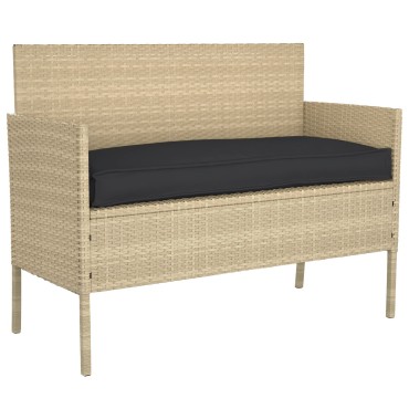 vidaXL Μαξιλάρι Παλέτας για Πάγκο Μαύρο 110x40x8cm Oxford Fabric