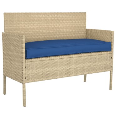 vidaXL Μαξιλάρι Παγκάκι Βασιλικό Μπλε 110x40x8cm Ύφασμα Oxford