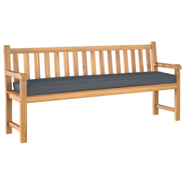 vidaXL Μαξιλάρι Πλατώ για Παγκάκι Ανθρακί 200x40x8cm Oxford Fabric