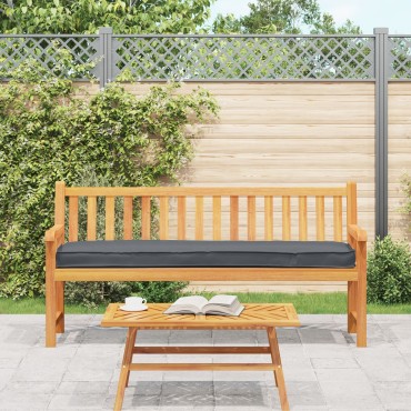 vidaXL Μαξιλάρι Πλατώ για Παγκάκι Ανθρακί 200x40x8cm Oxford Fabric