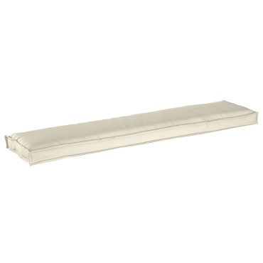 vidaXL Μαξιλάρια Παλέτας για Παγκάκι 2 τμχ Κρεμ 180x40x8cm Ύφασμα Oxford
