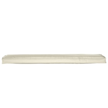 vidaXL Μαξιλάρια Παλέτας για Παγκάκι 2 τμχ Κρεμ 180x40x8cm Ύφασμα Oxford