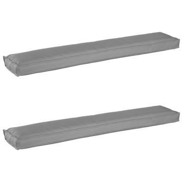 vidaXL Μαξιλάρια Παλέτας 2 τμχ Γκρι 200x40x8cm