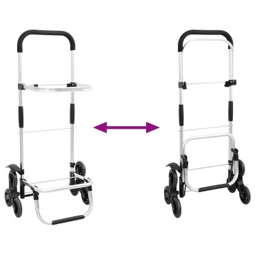 Carrello per la spesa vidaXL con ruote e manico regolabile Blu 40 L