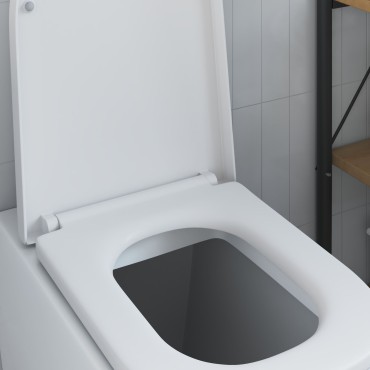 vidaXL Καθιστικιά Τουαλέτας με Γρήγορη Απελευθέρωση και Αθόρυβο Κλείσιμο από Δουροπλαστικό Λευκό
