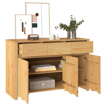 vidaXL Πλαϊνό γραφείο ""DRAMMEN"" 114x43x75,5cm Μασίφ Ξύλο Πεύκου 1 τεμ.