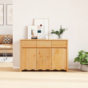 vidaXL Πλαϊνό γραφείο ""DRAMMEN"" 114x43x75,5cm Μασίφ Ξύλο Πεύκου 1 τεμ.