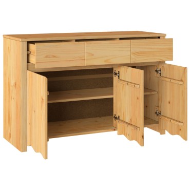 vidaXL Πλαϊνό γραφείο ""DRAMMEN"" 114x43x75,5cm Μασίφ Ξύλο Πεύκου 1 τεμ.