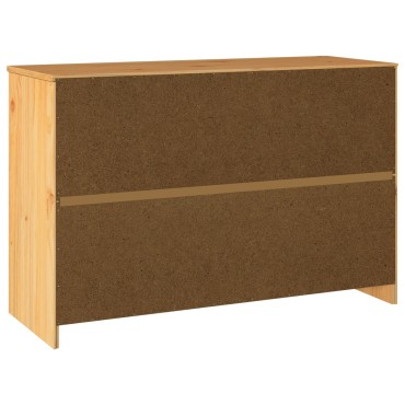 vidaXL Πλαϊνό γραφείο ""DRAMMEN"" 114x43x75,5cm Μασίφ Ξύλο Πεύκου 1 τεμ.