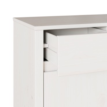 vidaXL Σύνθετο "DRAMMEN" Λευκό 114x43x75,5cm Ξύλο Πεύκου 1 τεμ.