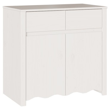 vidaXL Πλάτη "DRAMMEN" Λευκό 79x43x75,5cm Στερεό Ξύλο Πεύκου 1 τεμ.