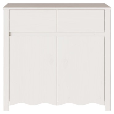vidaXL Πλάτη "DRAMMEN" Λευκό 79x43x75,5cm Στερεό Ξύλο Πεύκου 1 τεμ.