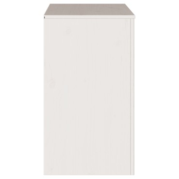 vidaXL Πλάτη "DRAMMEN" Λευκό 79x43x75,5cm Στερεό Ξύλο Πεύκου 1 τεμ.