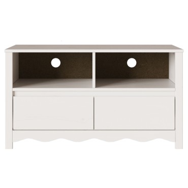 vidaXL Ντουλάπι τηλεόρασης "DRAMMEN" Λευκό 99x43x55cm Στερεό ξύλο πεύκου