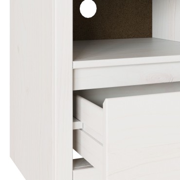 vidaXL Ντουλάπι τηλεόρασης "DRAMMEN" Λευκό 99x43x55cm Στερεό ξύλο πεύκου