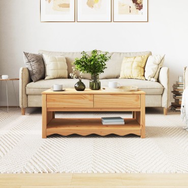 vidaXL Τραπέζι σαλονιού ""DRAMMEN"" 99x55x45cm Μασίφ ξύλο πεύκου 1 τεμ.