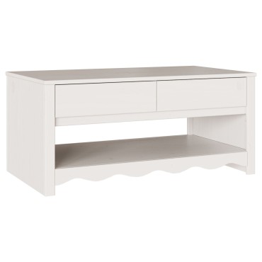 vidaXL Τραπεζάκι σαλονιού με συρτάρι Drammen Λευκό 99x55x45cm 1 τεμ.