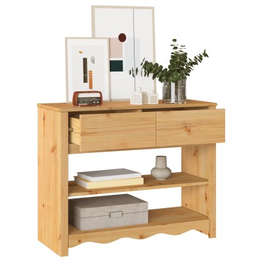 vidaXL Τραπέζι Κονσόλας ""DRAMMEN"" 89,5x37x73cm από Μασίφ Ξύλο Πεύκου