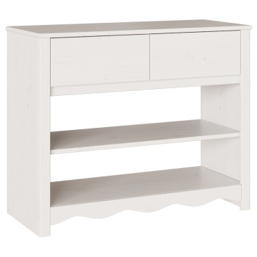 vidaXL Τραπέζι κονσόλας με συρτάρι Drammen Λευκό 89,5x37x73 εκ