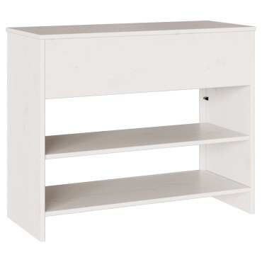 vidaXL Τραπέζι κονσόλας ""DRAMMEN"" Λευκό 89,5x37x73cm Στερεό Ξύλο Πεύκου