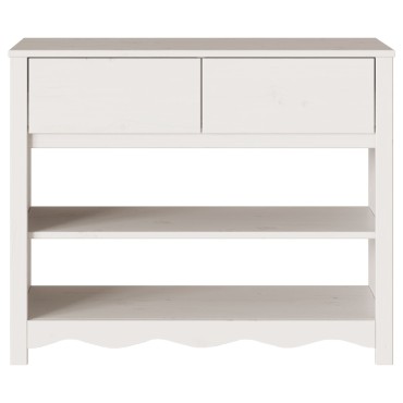vidaXL Τραπέζι κονσόλας ""DRAMMEN"" Λευκό 89,5x37x73cm Στερεό Ξύλο Πεύκου