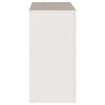 vidaXL Τραπέζι κονσόλας ""DRAMMEN"" Λευκό 89,5x37x73cm Στερεό Ξύλο Πεύκου