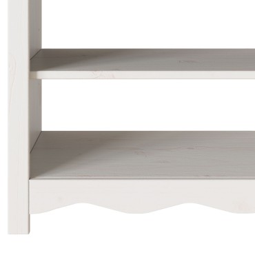 vidaXL Τραπέζι κονσόλας ""DRAMMEN"" Λευκό 89,5x37x73cm Στερεό Ξύλο Πεύκου