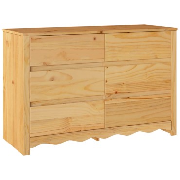 vidaXL Συρταριέρα ""DRAMMEN"" 111x43x73,5cm Μασίφ ξύλο πεύκου 1 τεμ.