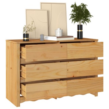 vidaXL Συρταριέρα ""DRAMMEN"" 111x43x73,5cm Μασίφ ξύλο πεύκου 1 τεμ.