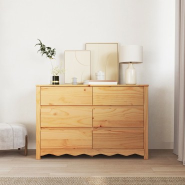 vidaXL Συρταριέρα ""DRAMMEN"" 111x43x73,5cm Μασίφ ξύλο πεύκου 1 τεμ.