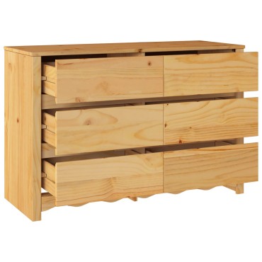 vidaXL Συρταριέρα ""DRAMMEN"" 111x43x73,5cm Μασίφ ξύλο πεύκου 1 τεμ.
