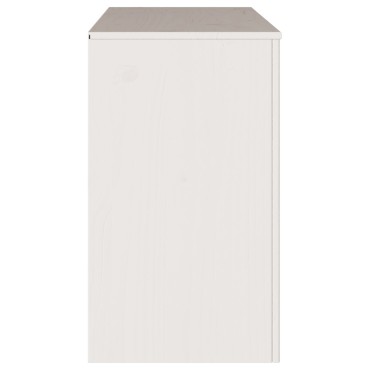 vidaXL Συρταριέρα ""DRAMMEN"" Λευκή 111x43x73,5cm Στερεό Ξύλο Πεύκου 1 τεμ.