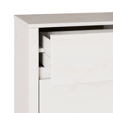 vidaXL Συρταριέρα ""DRAMMEN"" Λευκή 111x43x73,5cm Στερεό Ξύλο Πεύκου 1 τεμ.
