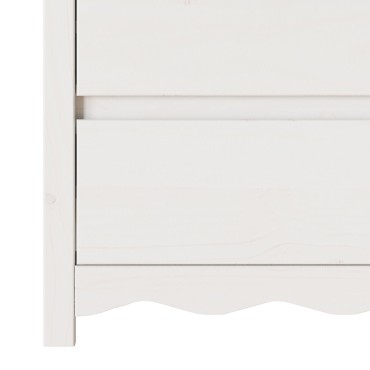 vidaXL Συρταριέρα ""DRAMMEN"" Λευκή 111x43x73,5cm Στερεό Ξύλο Πεύκου 1 τεμ.