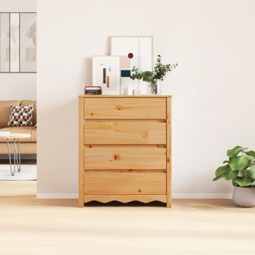 vidaXL Συρταριέρα ""DRAMMEN"" 76,5x40x91cm Σοκολατένιο Ξύλο Πεύκου 1 τεμ.