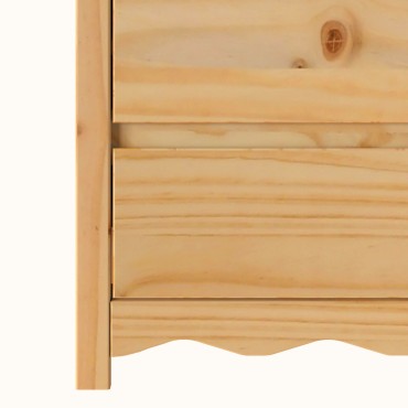 vidaXL Συρταριέρα ""DRAMMEN"" 76,5x40x91cm Σοκολατένιο Ξύλο Πεύκου 1 τεμ.