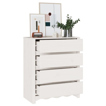 vidaXL Επιπλάκια Συρταριών ""DRAMMEN"" Λευκό 76,5x40x91cm Ξύλο Πεύκου