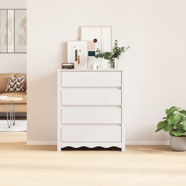 vidaXL Επιπλάκια Συρταριών ""DRAMMEN"" Λευκό 76,5x40x91cm Ξύλο Πεύκου