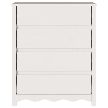 vidaXL Επιπλάκια Συρταριών ""DRAMMEN"" Λευκό 76,5x40x91cm Ξύλο Πεύκου
